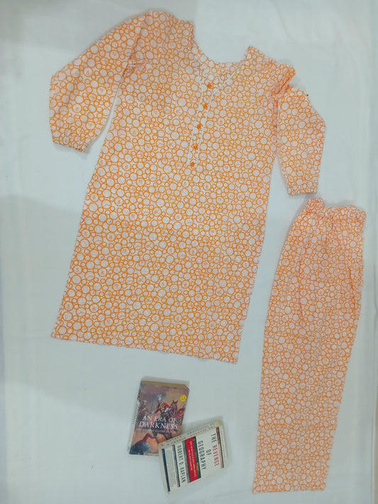 2 Piece Printed Dress With Trouser