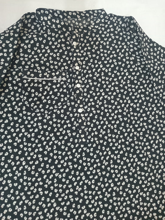2 Piece Printed Lawn Black Dress