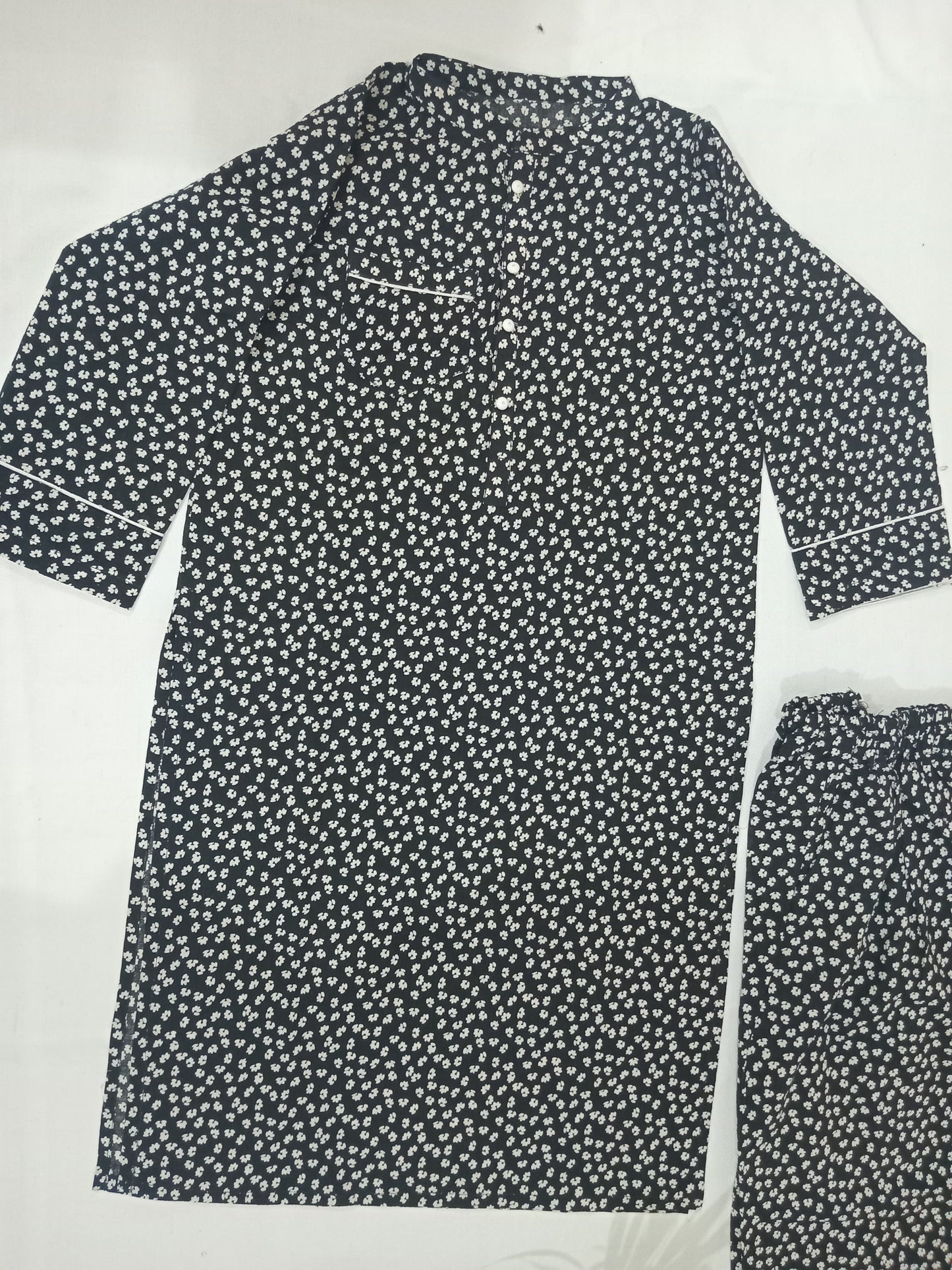 2 Piece Printed Lawn Black Dress